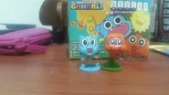 Mini Gumball figures from chocolate surprise boxes