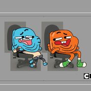 GB607VEGGING Costume Gumball&Darwin LazyChairs