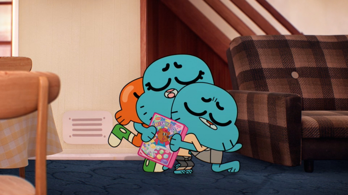 the amazing world of gumball nicole and richard kissing