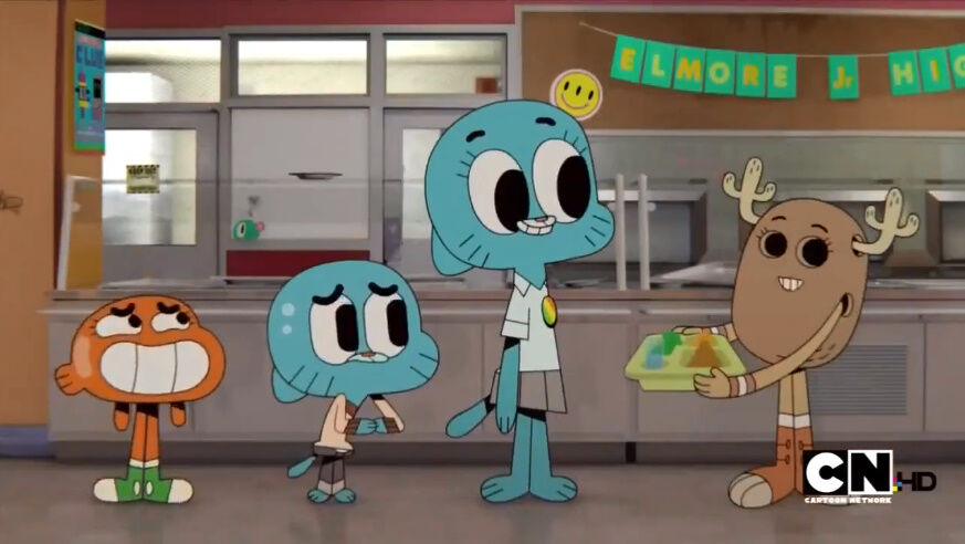 Ask AI: Write me a story where Gumball and Nicole Watterson and Gumball  begins to slowly think he is Nicole but then switches back before its too  late.