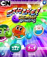 Game selection screen.