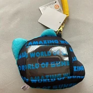 Back view of the Gumball card holder head plush
