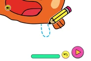 Drawing his left arm