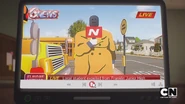 Mike reporting about the incident
