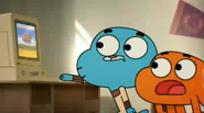 Gumball and Darwin checking the website for new updates by constantly refreshing the page.