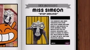 Character gallery page of Miss Simian