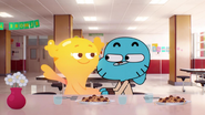 Penny Fitzgerald and Gumball Watterson are holding hands on The Bros