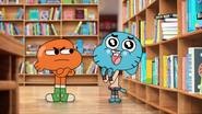 Gumball thinks there is a secret passage to the society here.