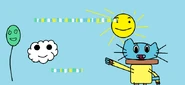 Gumball, Masami, Alan, dan Matahari menikmati musim panas, dengan pesan tentang Gumball baru oleh Mr. Pookie