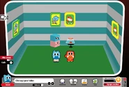 A showcase of some of the Gumball-themed furniture and Toonix costumes of Gumball and Darwin.