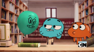 Alan sees Gumball and Darwin's hiding spot.