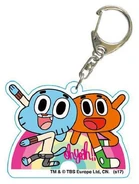 Gumball and Darwin rainbow keychain