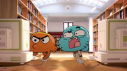 Gumball is disgusted over an actual bug on Darwin's computer.