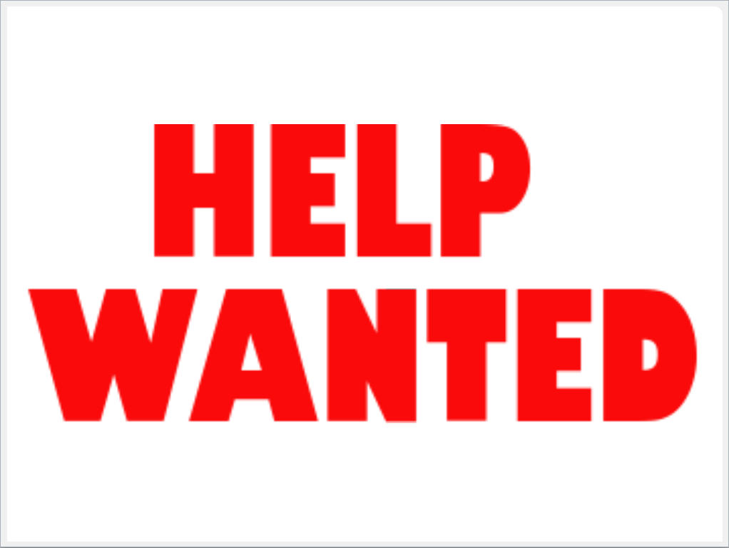 help wanted sign