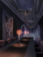 The dining room of Volta's estate.