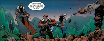 Enterrando a los caídos.