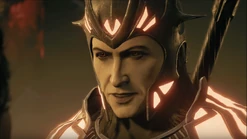 Hades presentándose ante Kassandra en una simulación.