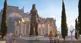 Kassandra y Hermes en el Corazón del Elíseo.