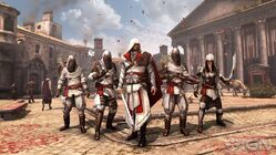 Ezio y su grupo de Asesinos