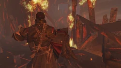 Shay sacando del fuego a Monro