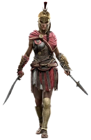 Renderizado de Kassandra con casco.