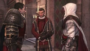Fabio con Ezio y Makiavelo