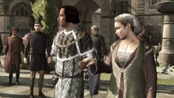 Lorenzo de' Medici con su señora frente a Santa María del Fiore.