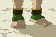 Toph's feet stuck