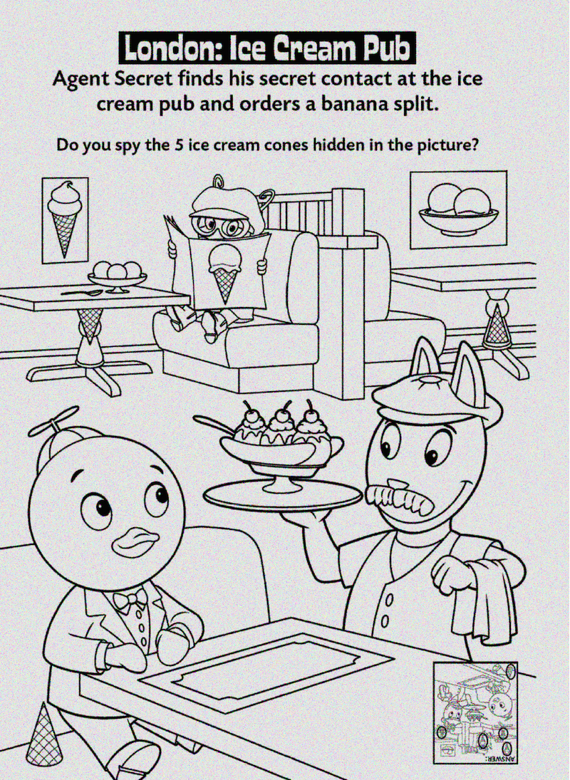 backyardigans super spy coloring pages