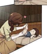 Alice changing Arthur’s diapers.