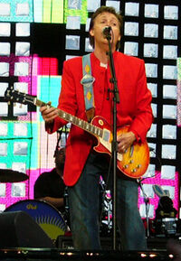 Paul McCartney on stage in Prague