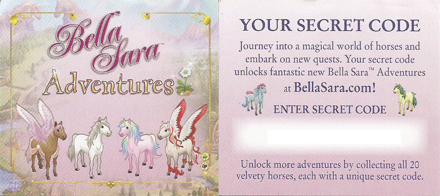 Bella Sara Tales The Adventure Begins DVD Contains Codes For Online Play 