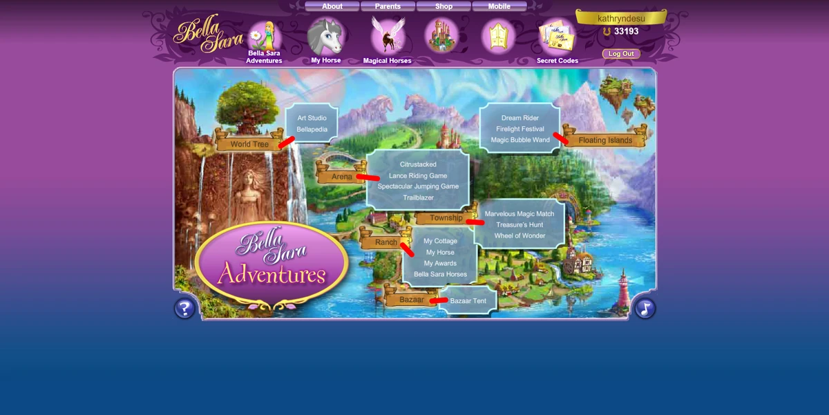 World Map The Bella Sara Wiki Fandom