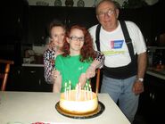 Me an my grandparents on my birthday! Well 3 days after we were at the beach on the day.
