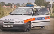 The very same MK3 Astra after being gunned down (Up In Smoke, Part 1)