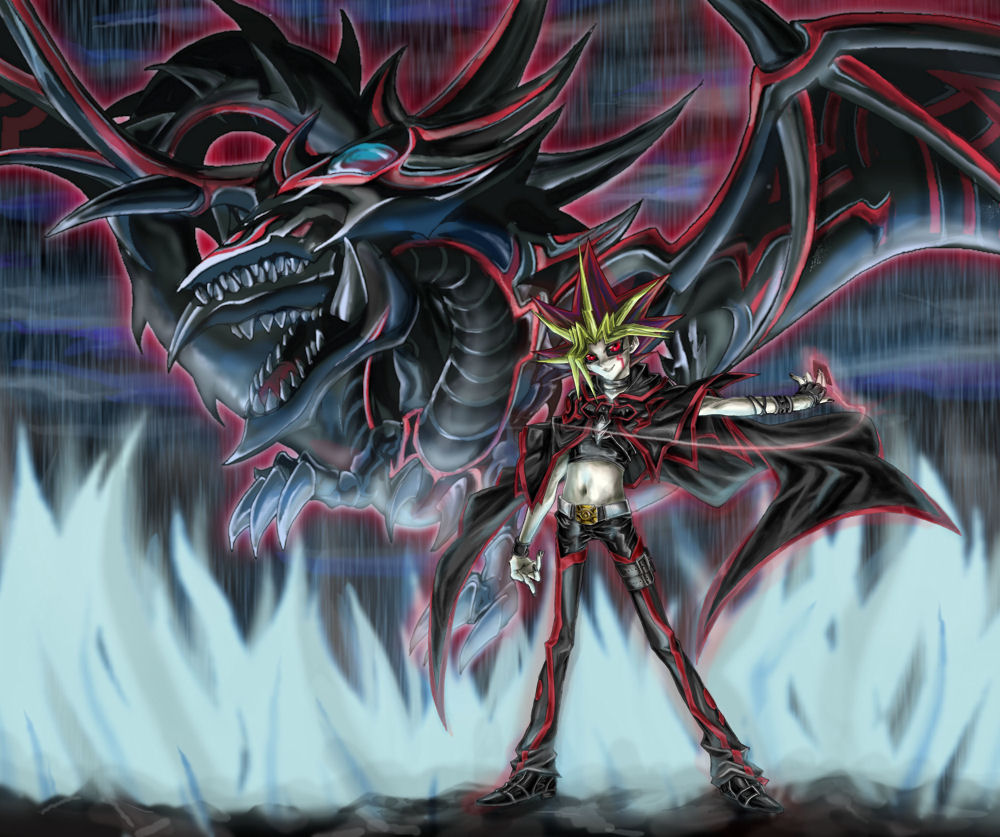 Atem, yami yugi, black, fire, HD wallpaper