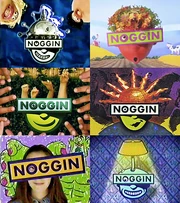 Some versions of Noggin's original logo