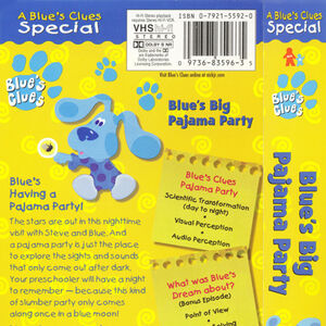 Blue S Big Pajama Party Vhs Blue S Clues Wiki Fandom