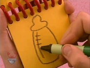 The 3rd clue (a bottle) is drawn.