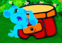 Blue's Clues Sidetable Drawer and Blue Hug