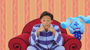 Josh & Blue in pajamas