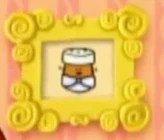 Cinnamon wearing a diaper