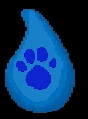 Blue Droplet (clue).png (5 KB) Color Blue with a Pawprint