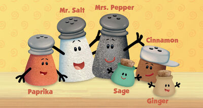 Mr Salt and Mrs Pepper will be serving food or holding onto balloons while  Slippe…