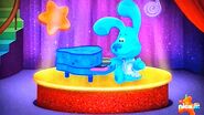 Blue Playing a Piano (Rock On, Rainbow Puppy!)