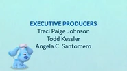 Blue wear a cheif hat in Credits