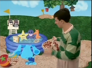 This scene is from the Backstage at Blue's Clues