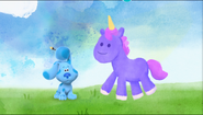 Blue meet Luna the Unicorn