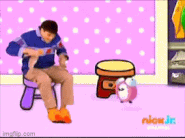 Joe putting socks on