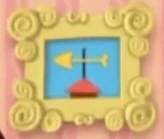 The weather vane pointing left